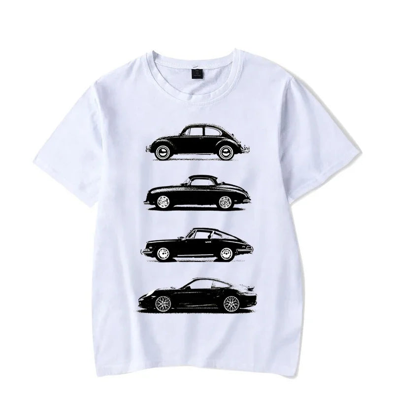 Evolution Mark of Cars T-shirt Brand Mens Tee Shirts Male Hip Hop Tshirts O-neck Short Sleeve Harajuku Shirt Rally Cars T-shirts