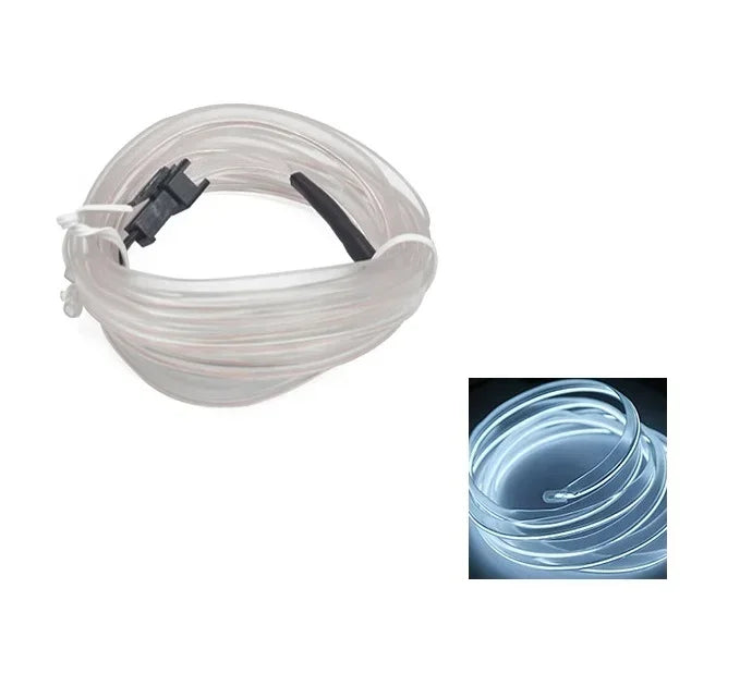 3M/5M Car Interior Led Decorative Lamp EL Wiring Neon Strip For Auto DIY Flexible Ambient Light Party Atmosphere Diode