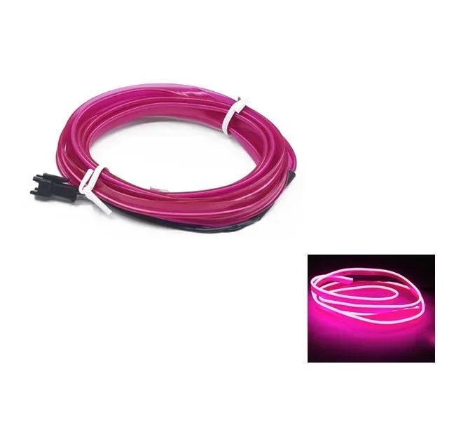 3M/5M Car Interior Led Decorative Lamp EL Wiring Neon Strip For Auto DIY Flexible Ambient Light Party Atmosphere Diode