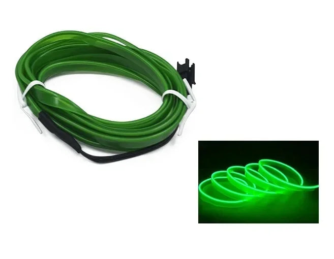 3M/5M Car Interior Led Decorative Lamp EL Wiring Neon Strip For Auto DIY Flexible Ambient Light Party Atmosphere Diode