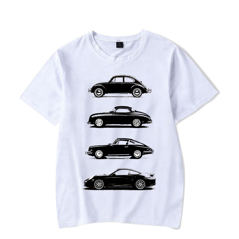 Evolution Mark of Cars T-shirt Brand Mens Tee Shirts Male Hip Hop Tshirts O-neck Short Sleeve Harajuku Shirt Rally Cars T-shirts