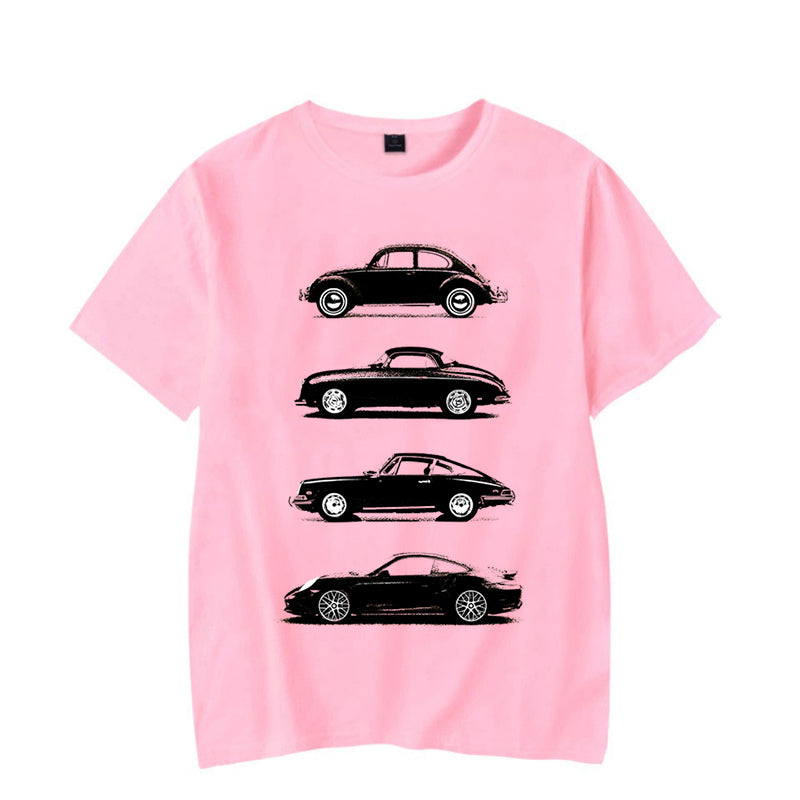 Evolution Mark of Cars T-shirt Brand Mens Tee Shirts Male Hip Hop Tshirts O-neck Short Sleeve Harajuku Shirt Rally Cars T-shirts